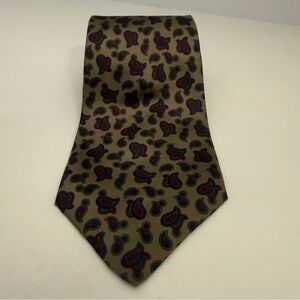 Paisley Patterned Tie in Brown and Red